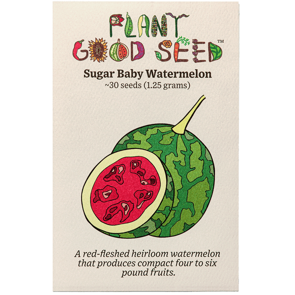Organic Sugar Baby Watermelon Seeds - 40+ Seeds, Heirloom, Easy To Grow, High Sugar