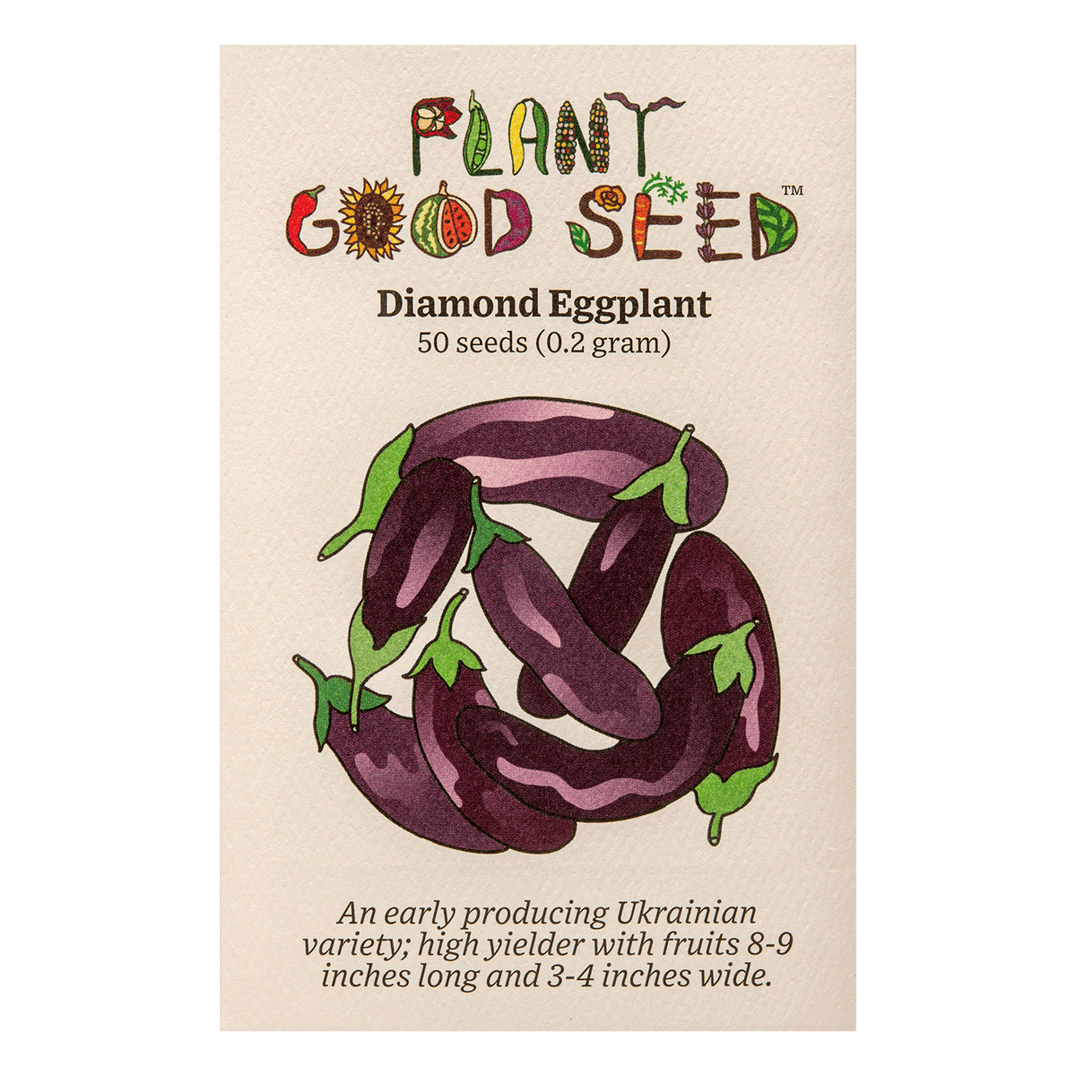 Diamond Eggplant Seed Packet