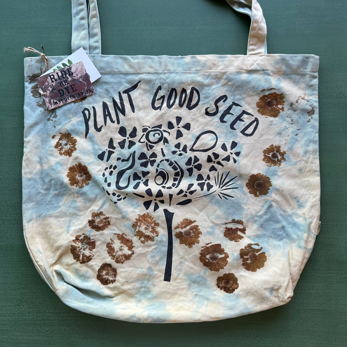 Plant Good Seed x Ride Or Dye Ojai Eco Printed Tote Bag