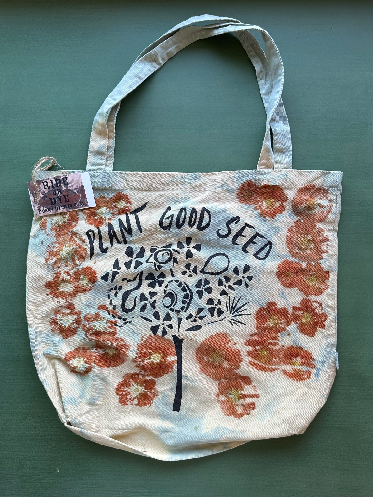 Plant Good Seed x Ride Or Dye Ojai Eco Printed Tote Bag