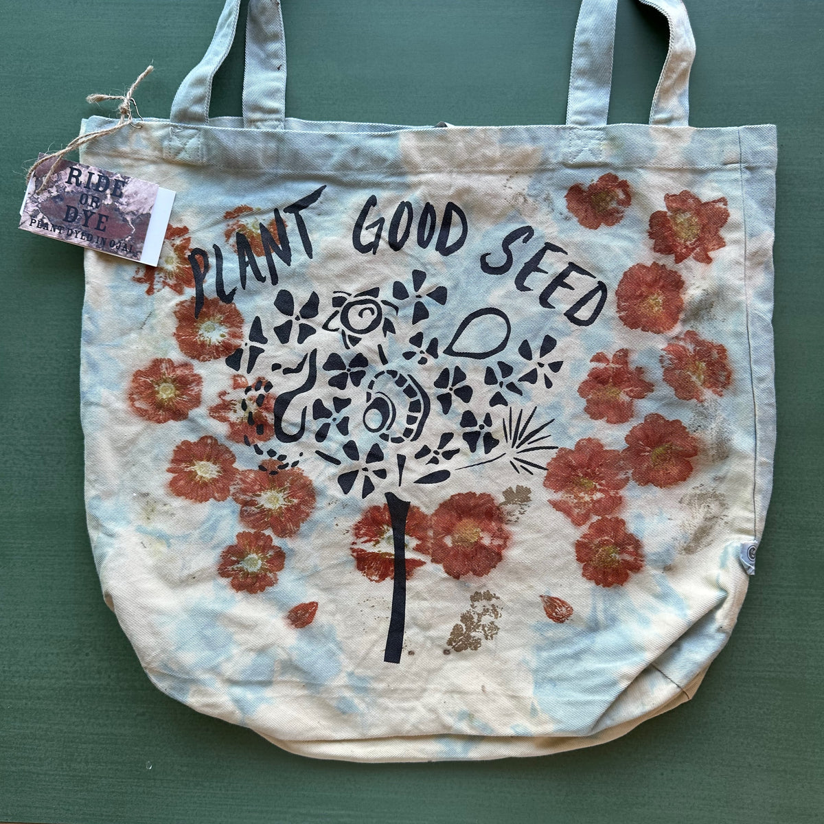 Plant Good Seed x Ride Or Dye Ojai Eco Printed Tote Bag