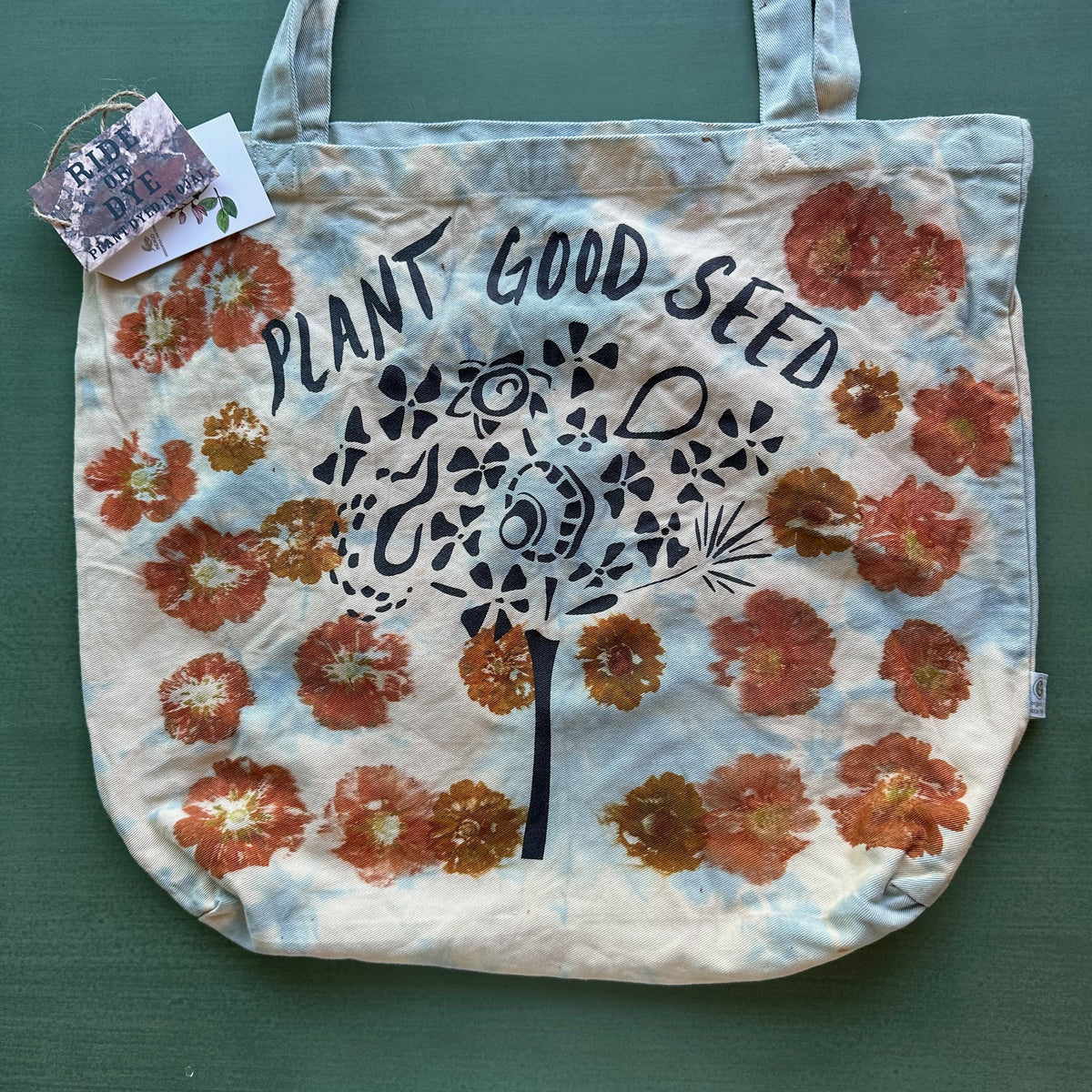 Plant Good Seed x Ride Or Dye Ojai Eco Printed Tote Bag