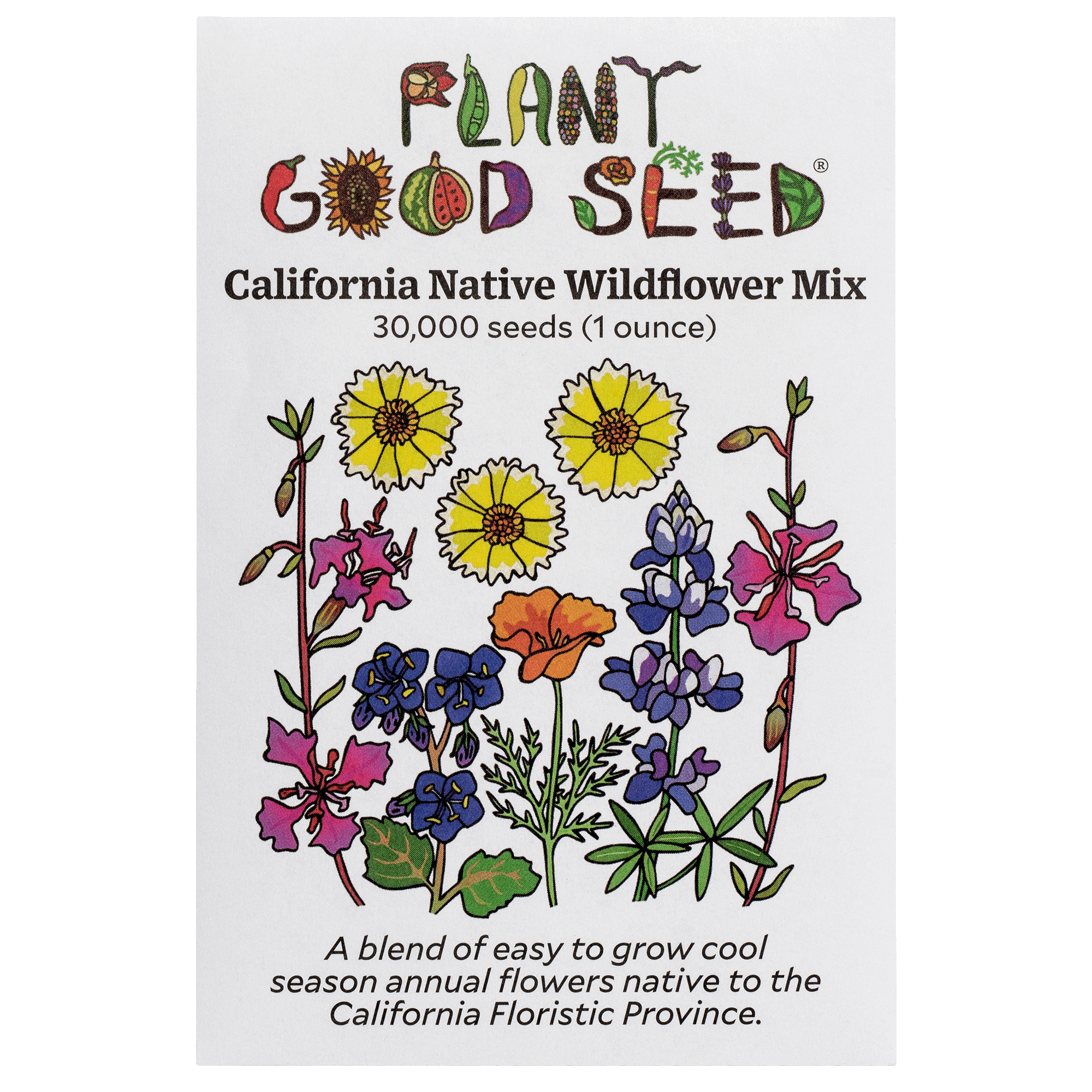 wildflower mix seed Southern California Native Wildflower Seed Mix