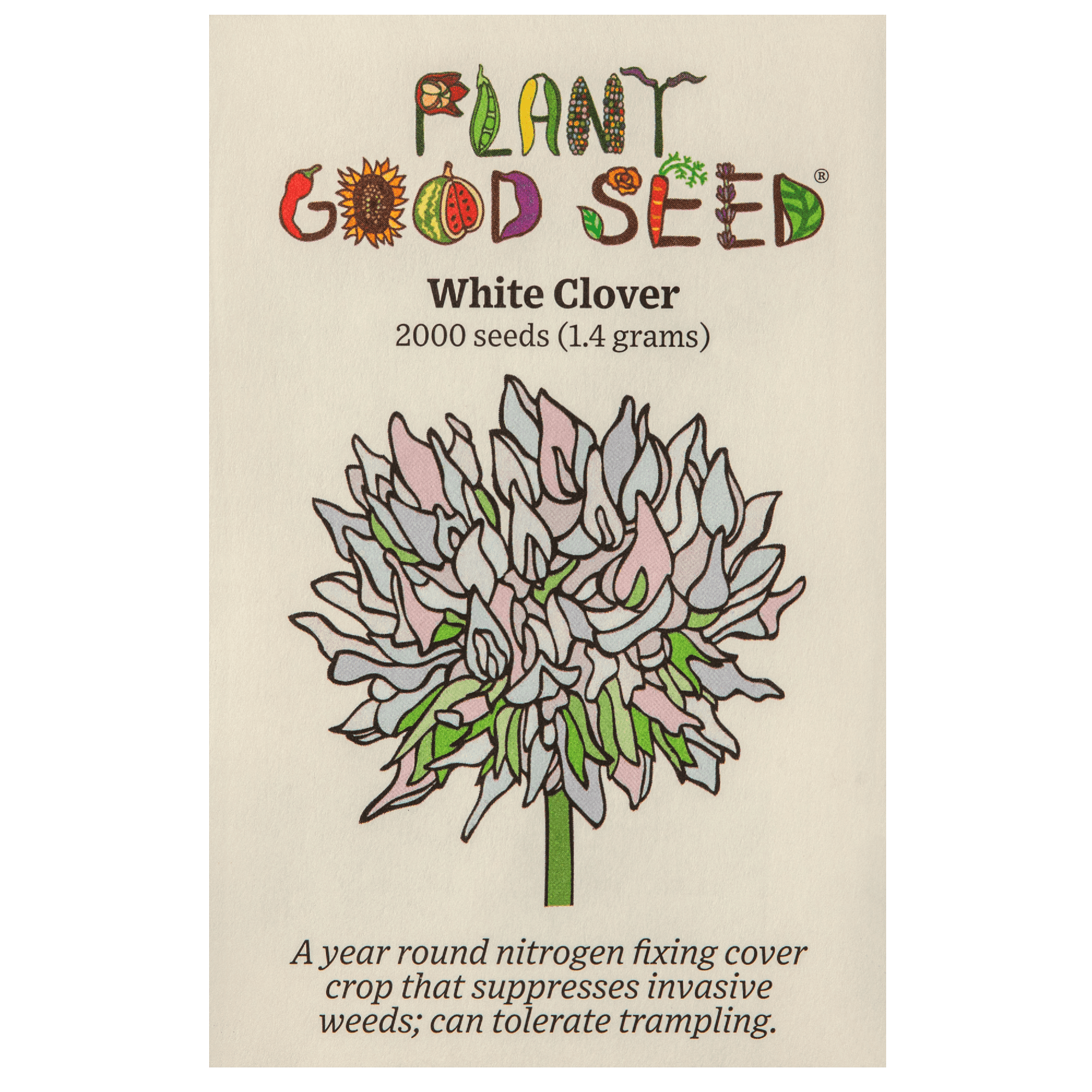 clover plant seeds Plant Good Seed White Clover Seeds, Perennial Organic Flower Seeds for Planting, 2,000 Seeds Per Pack
