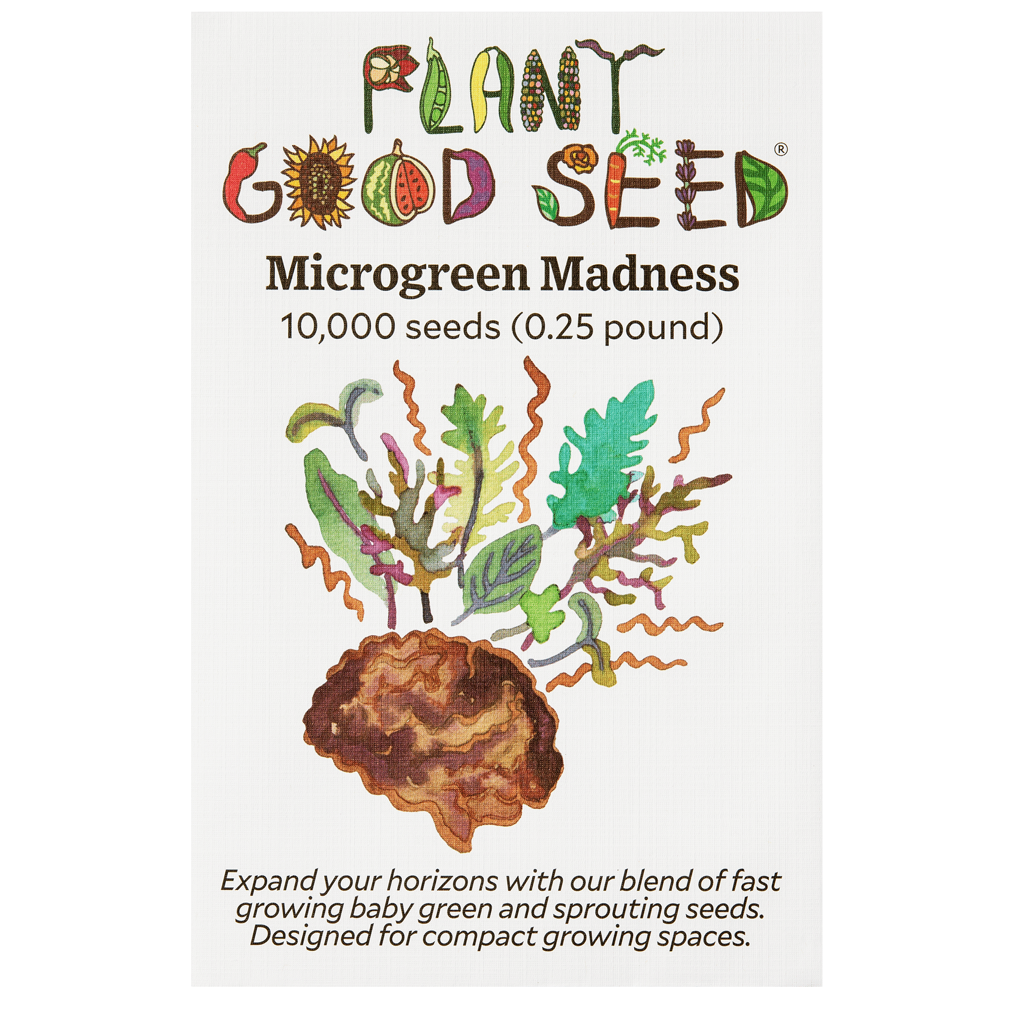 plant a good seed Plant Good Seed Microgreen Madness Seeds for Planting: 10,000 Count, Fast Growing for Baby Greens