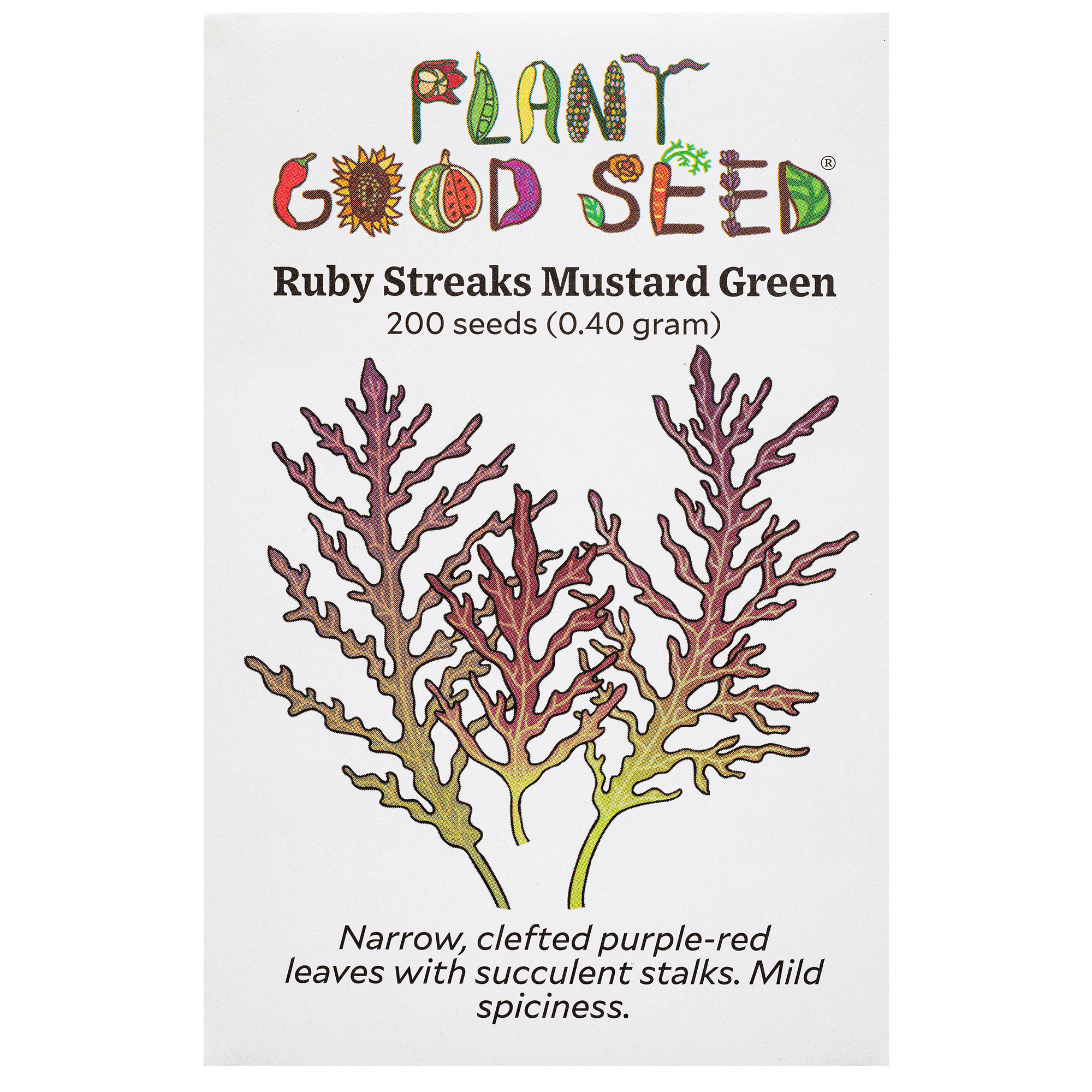 Ruby Streaks Mustard Green Seeds - The Plant Good Seed Company