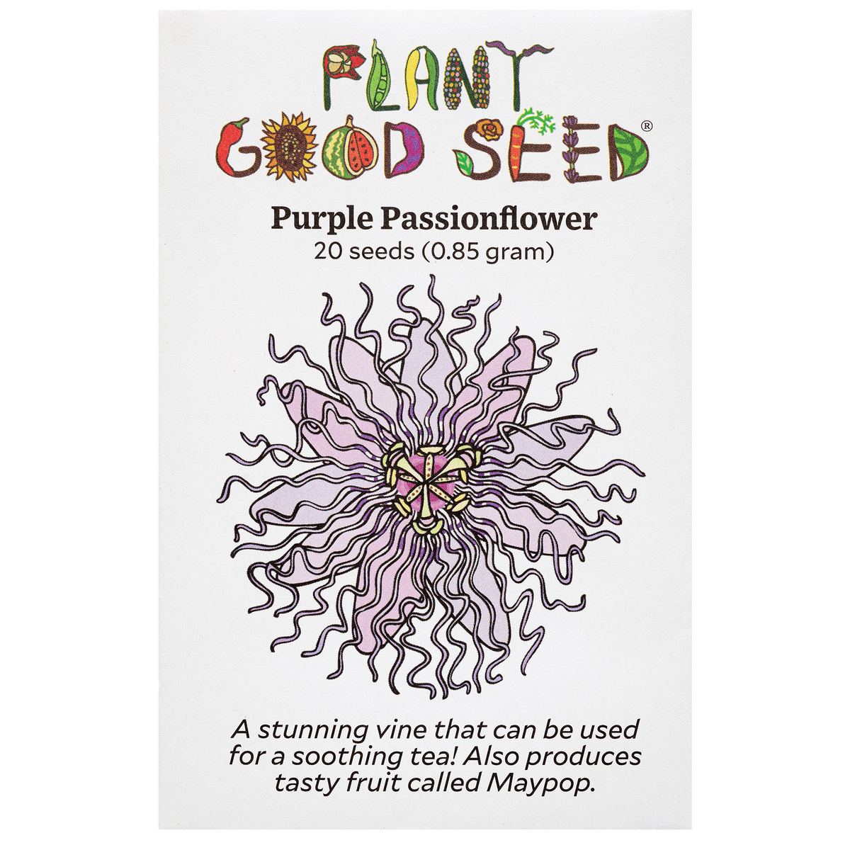 25+ Purple Passion Mollypops Maypop Vine Seeds - USA Grown & Shipped