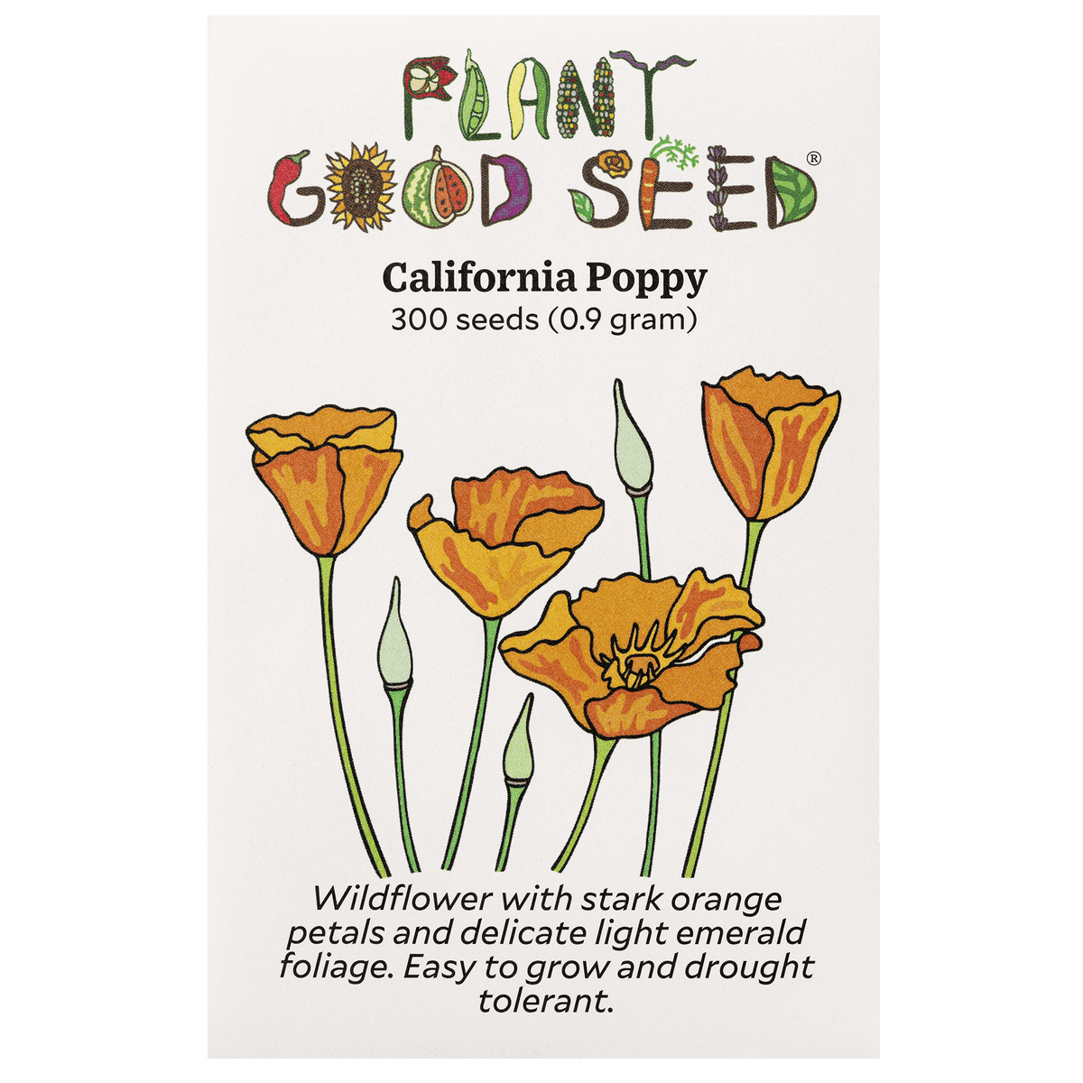 California Poppy Seed Packet
