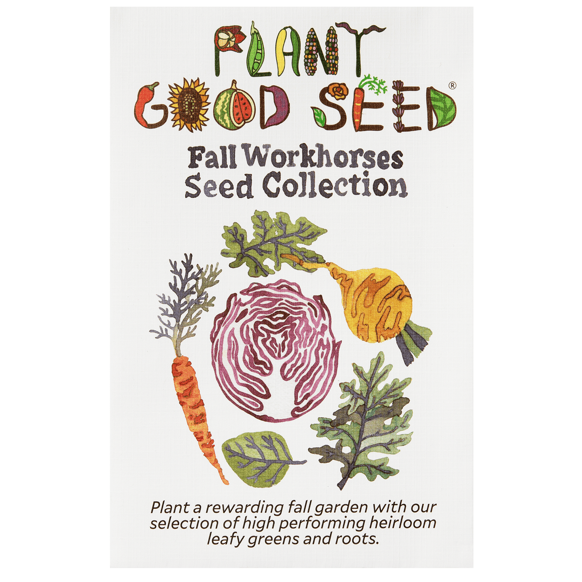 Fall Workhorses Seed Collection Start a Fall Garden Seven Packets Non-GMO Heirloom