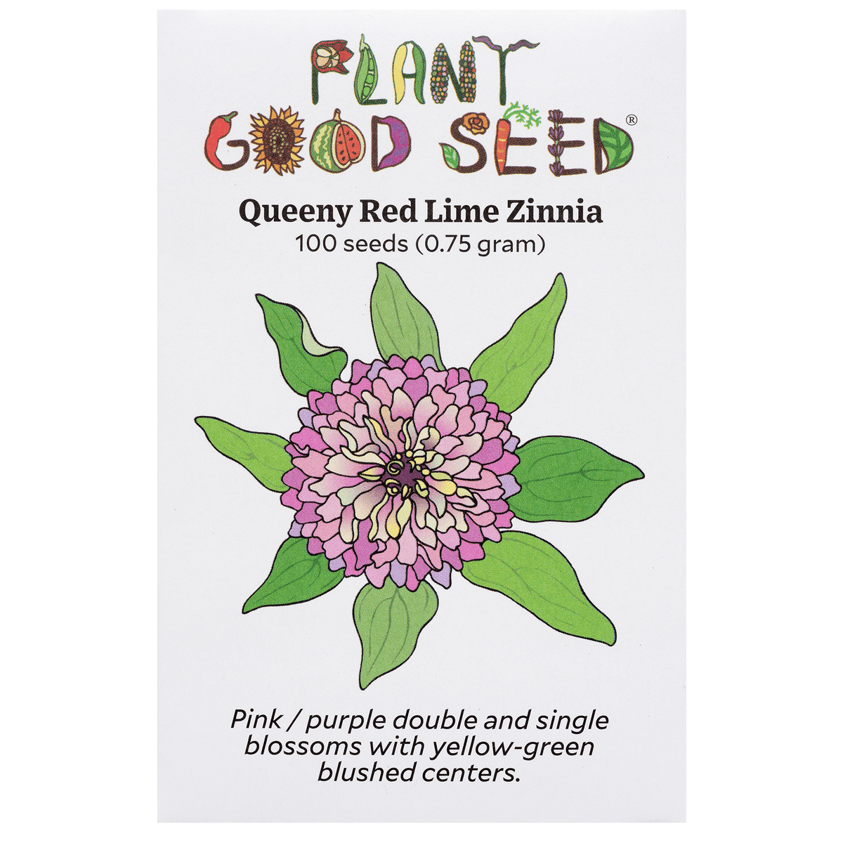 Queeny Red Lime Zinnia - The Plant Good Seed Company