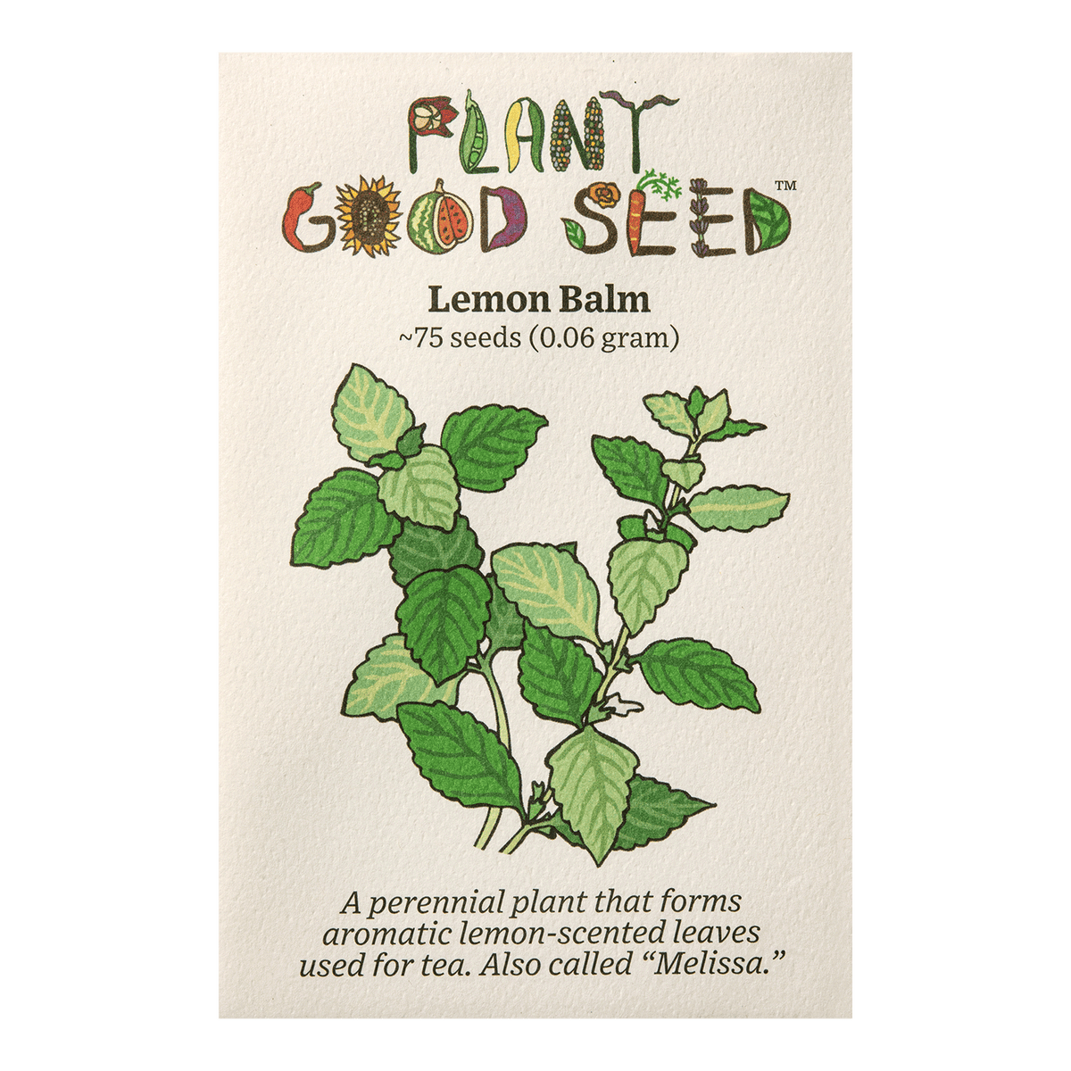 Lemon Balm Seed Packet Certified Organic