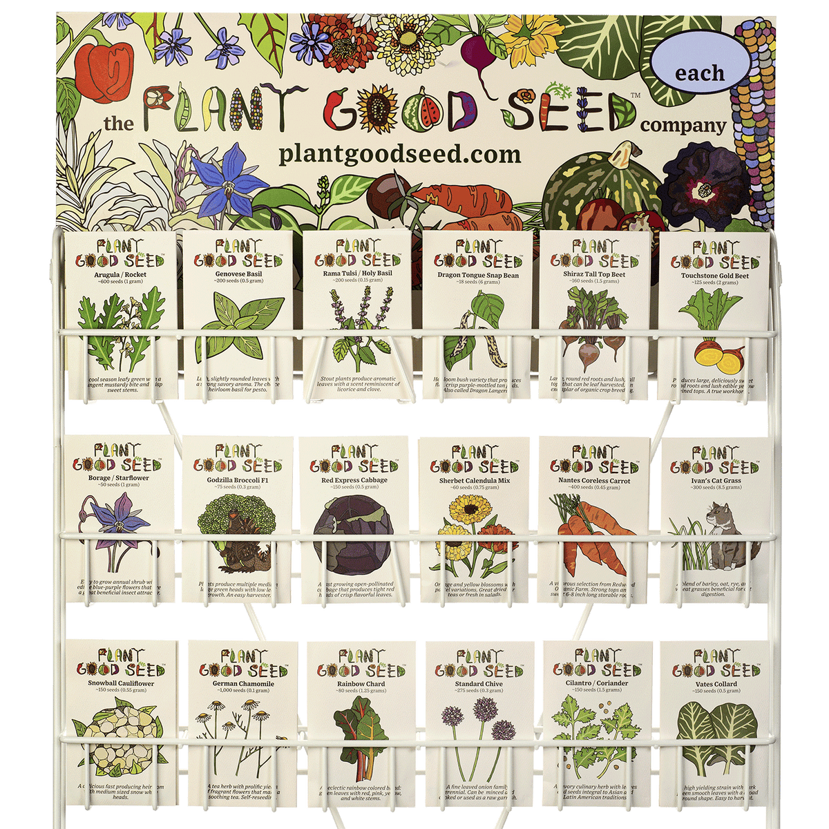 Retail Seed Rack (48 varieties w/Five Packets Each)