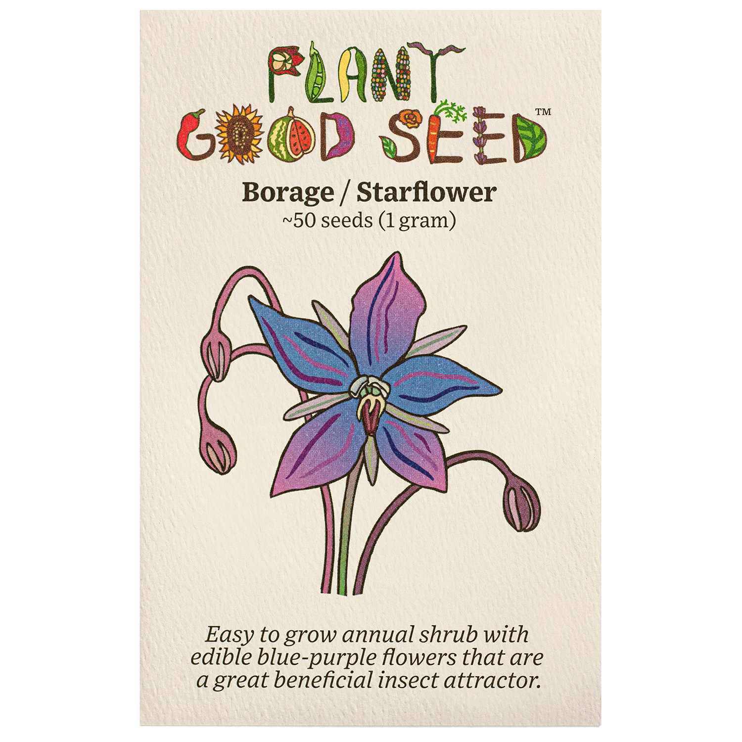 plant borage seeds Plant Good Seed - Borage Herb Seeds