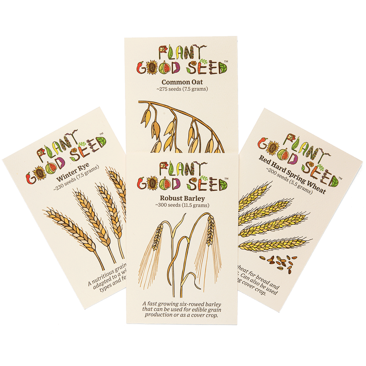 Great Grains Seed Collection - Four Packets