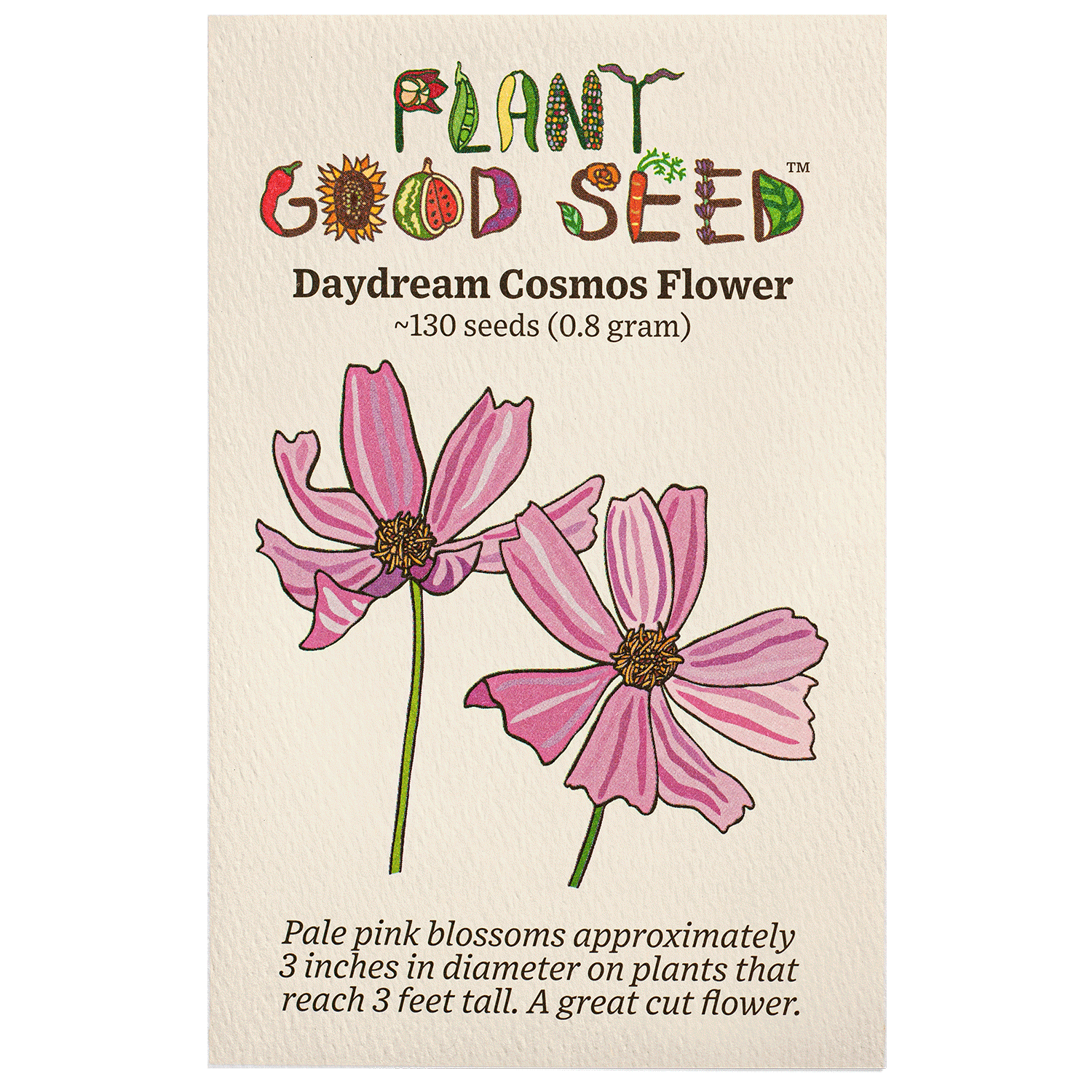 cosmos plant seeds Daydream Cosmos Flower Seeds Packet: 130 Seeds (0.8 gram)