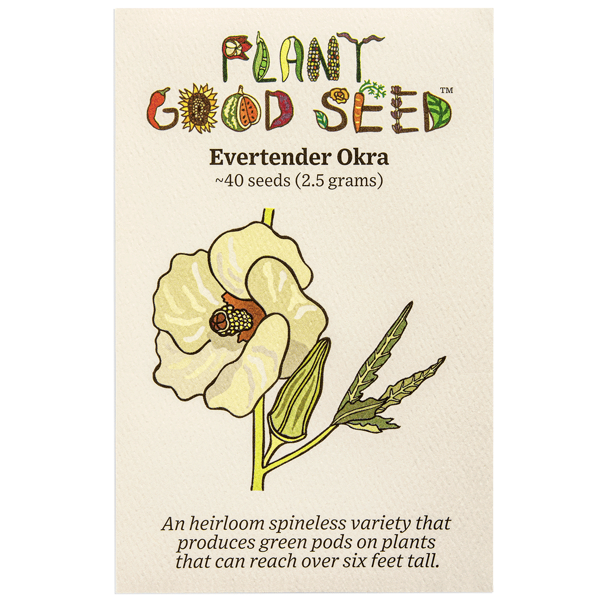 Evertender Okra seeds packet