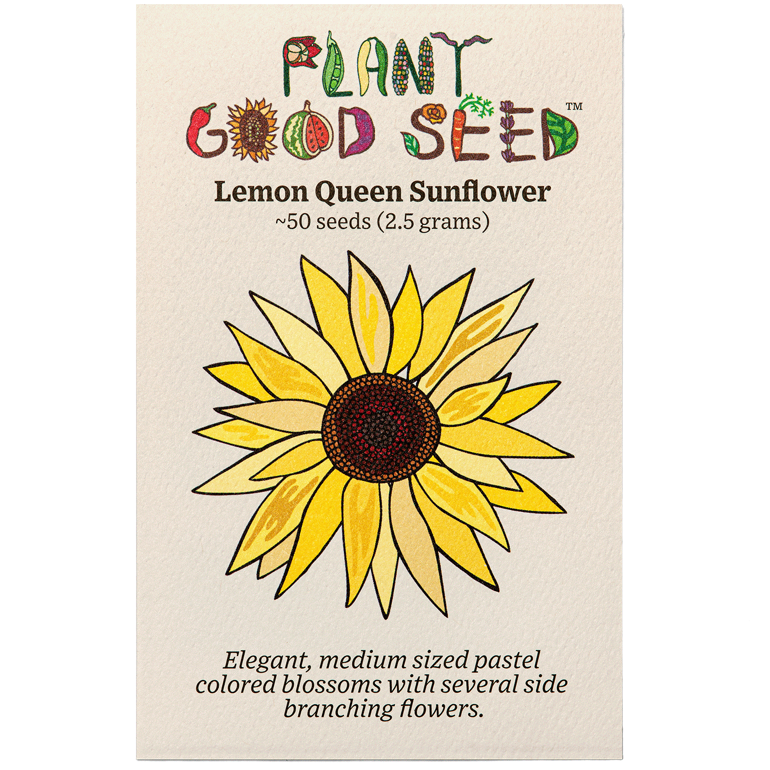 Lemon Queen Organic Sunflower Seeds - West Coast Seeds Lemon Queen Organic Sunflower Seeds - West Coast Seeds