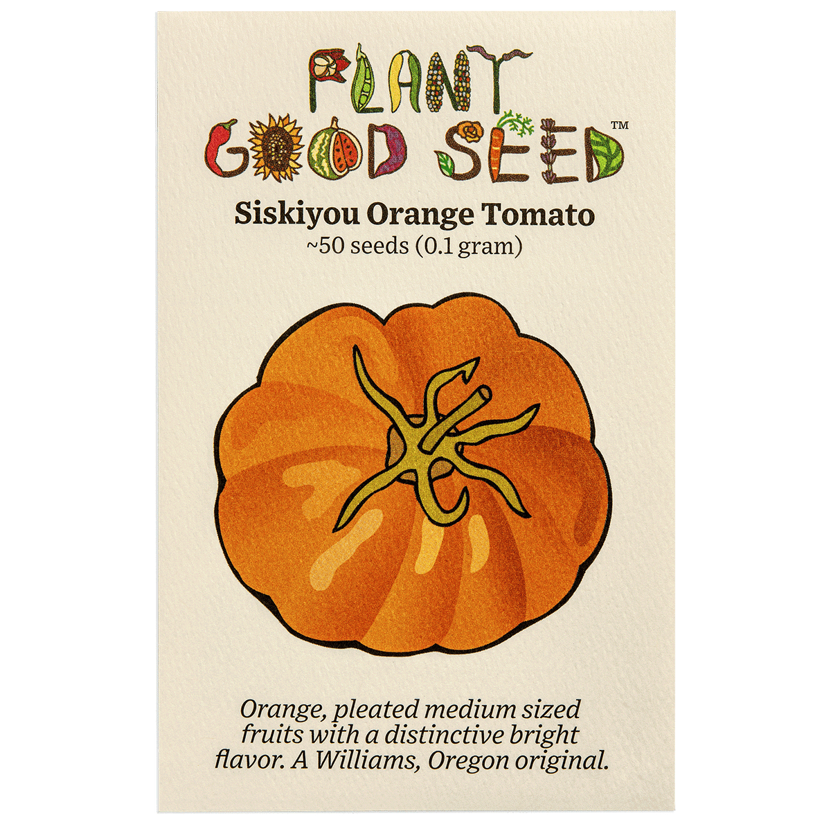 Siskiyou Orange Tomato Seed Packet