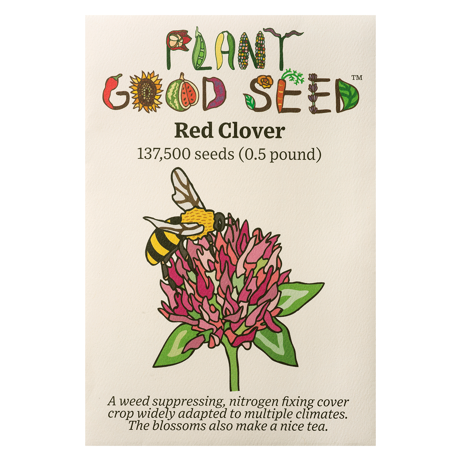 rose clover seed Red Clover Seeds BULK: 137,500 Seeds (0.5 pound), OG