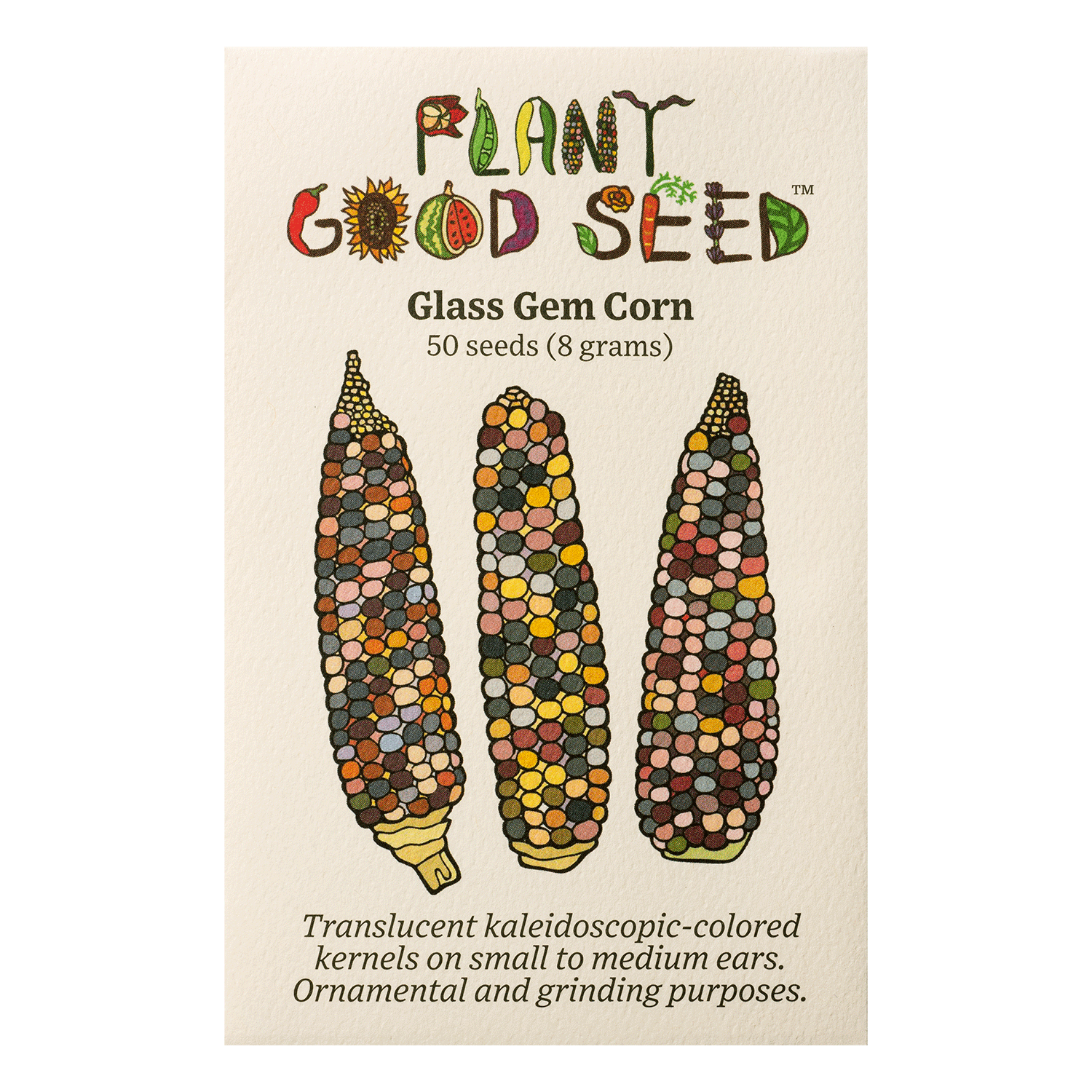 garden gem seeds Plant Good Seed Company Glass Gem Corn Seeds, Certified Organic Open Pollinated Seeds, 50 Seeds