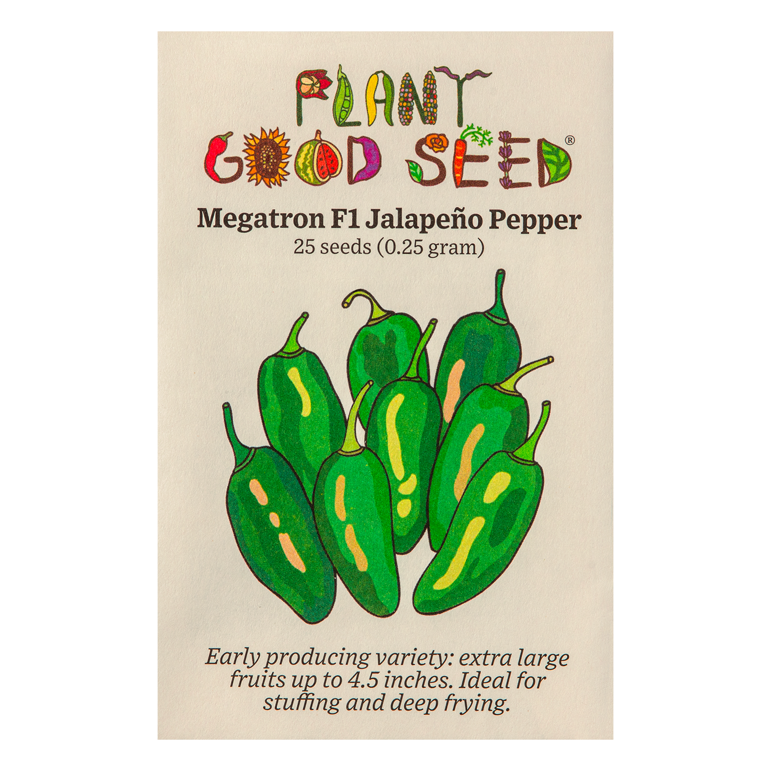 plant jalapeno pepper seeds Megatron F1 Jalapeño Pepper BULK: 1,000 seeds (10 grams)