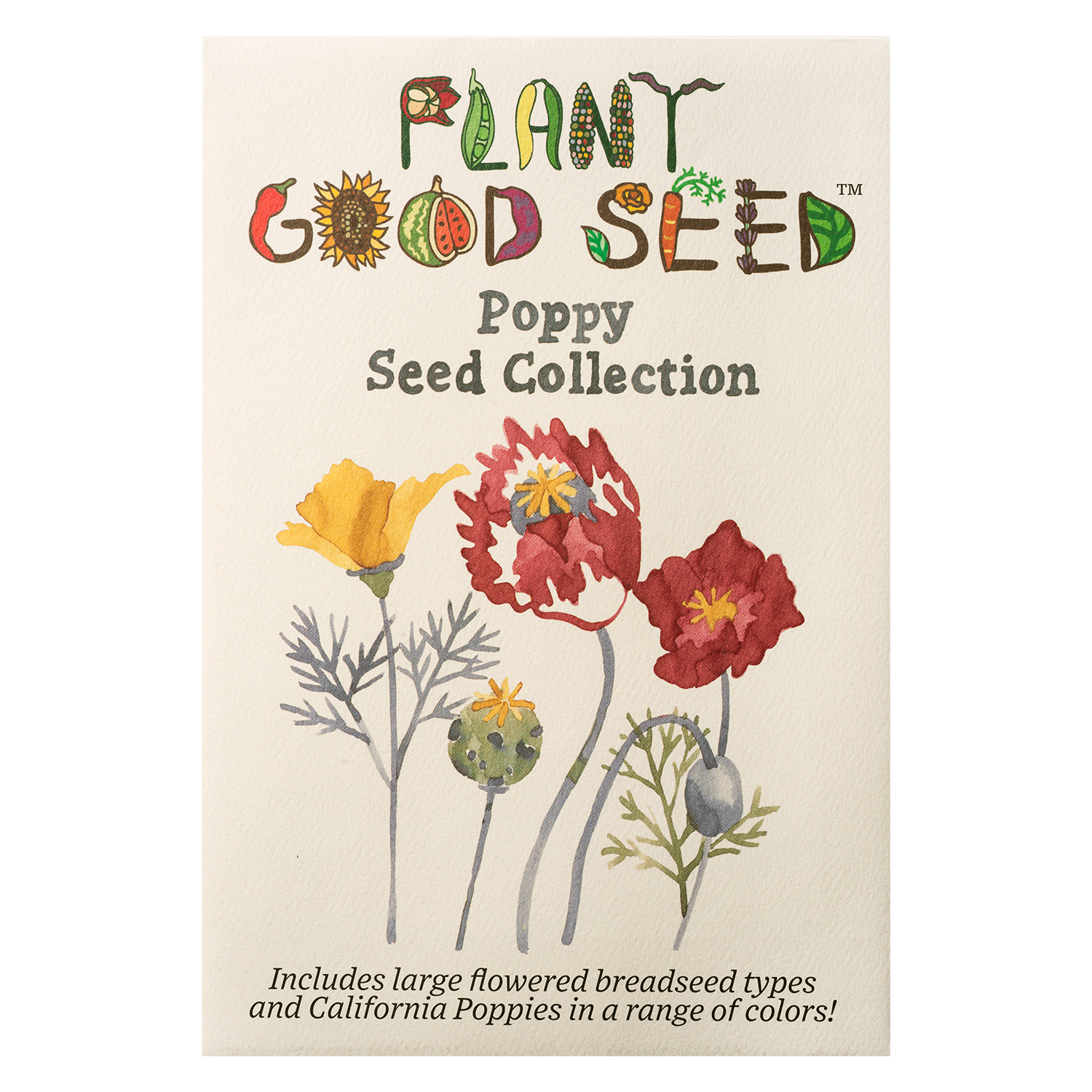 poppy flower seed packets Poppy Seed Collection - Seven Packets