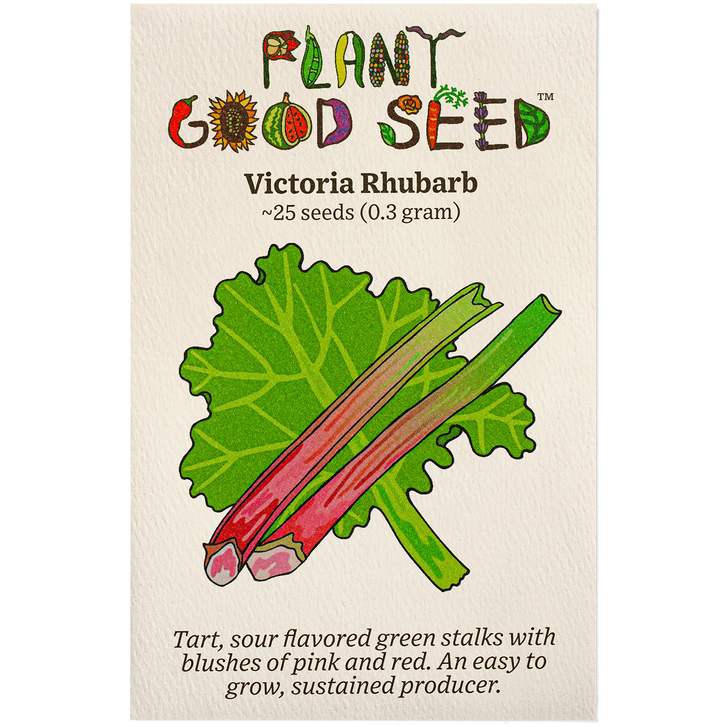 rhubarb plant seeds Victoria Rhubarb Seeds Packet: 25 Seeds (0.3 gram)