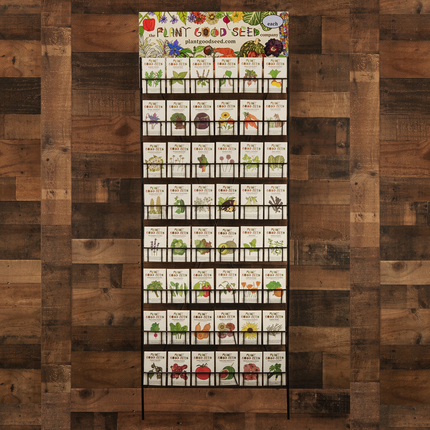 Retail 48 Variety All Metal Seed Rack (Five Packets Each) - The Plant ...